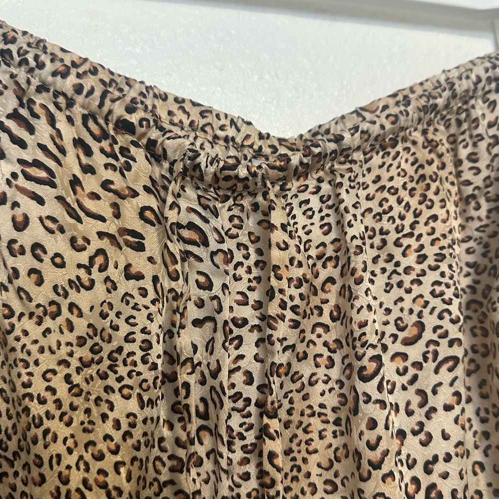 August silk 100% silk Leopard Print Pajama Set - Picture 6 of 13